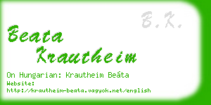 beata krautheim business card